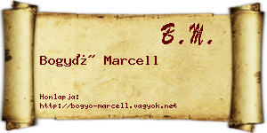 Bogyó Marcell névjegykártya
